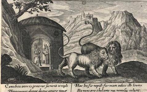 Atalante und Hippomenes als L&ouml;wen